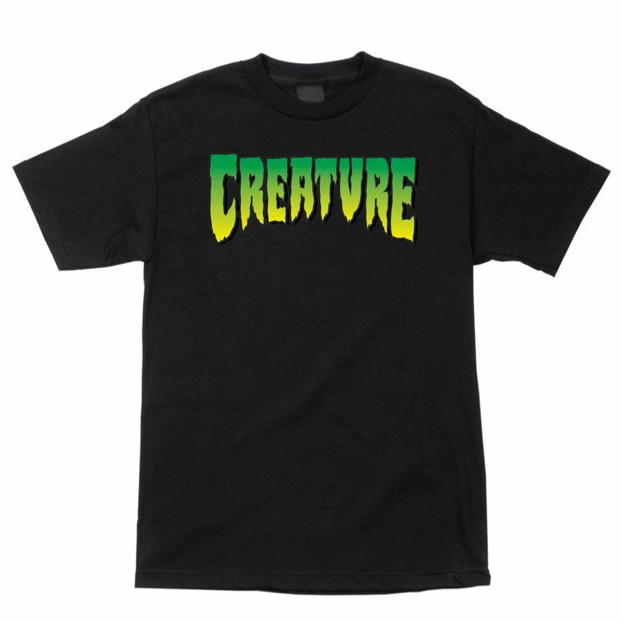 Clothing * | Creature Logo S/S Regular T-Shirt Black